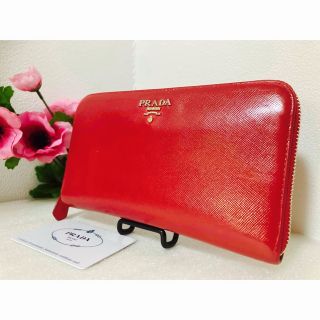 プラダ(PRADA)の【美品】PRADA サフィアーノ ラウンド  牛革レザー　プラダ財布(財布)