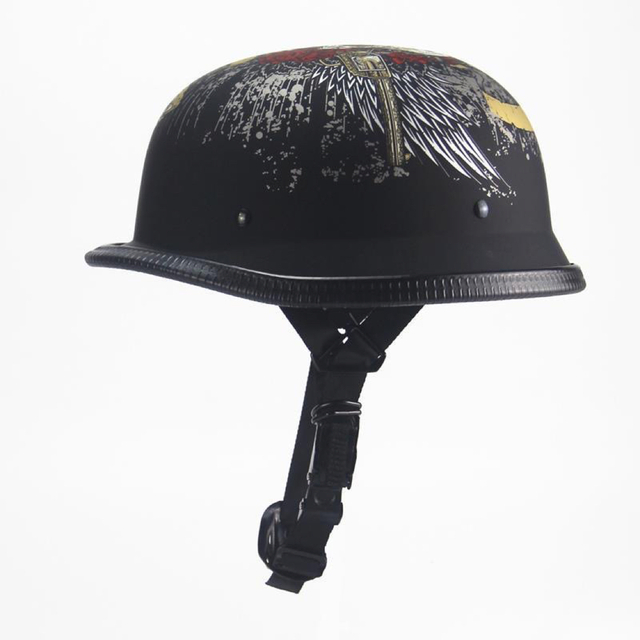 マットブラック頭蓋骨ヘルメット半ヘルハーフヘルメット マットブラック頭蓋骨ヘルメット半ヘルハーフヘルメット
