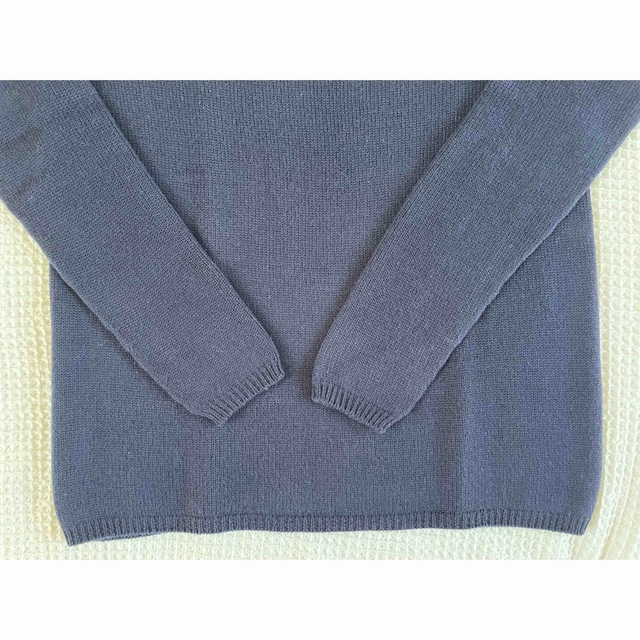 MaxMara/マックスマーラ 艶ネイビー 滑らかウールニット - ニット/セーター