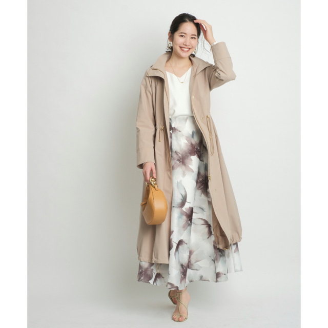☆最終価格☆ JUSGLITTY 撥水ロングフードブルゾン ベージュ 2 - ブルゾン