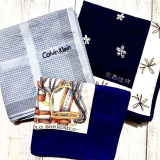 カルバンクライン(Calvin Klein)の【ブランド ハンカチ ３枚組】 大判 カルバンクライン Calvin Klein(ハンカチ)