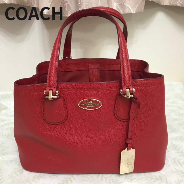 COACH(コーチ)のコーチ coach ハンドショルダー2wayバッグ　赤　レッド レディースのバッグ(ハンドバッグ)の商品写真