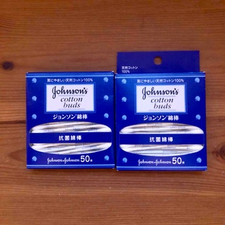 ジョンソン(Johnson's)のジョンソン　抗菌綿棒　天然コットン　　50本×2箱(綿棒)