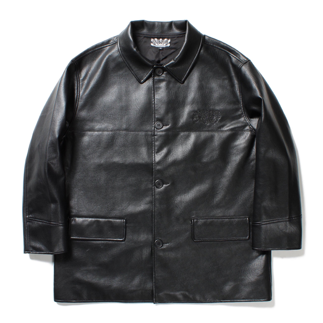 舐達麻　FAUX LEATHER CAR COAT