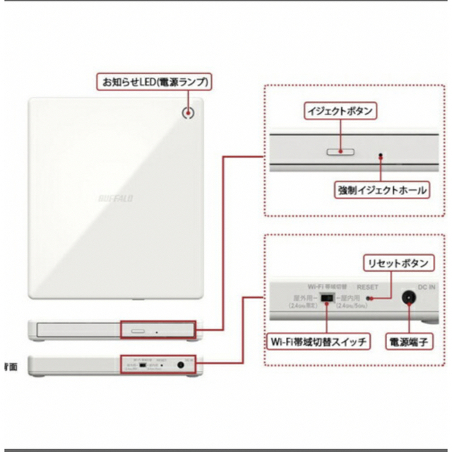 Buffalo(バッファロー)のBuffalo ラクレコ スマホ/家電/カメラのPC/タブレット(PC周辺機器)の商品写真