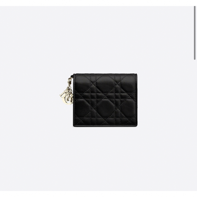 ladydiorミニウォレット新品 LADY DIOR ミニウォレット カナージュ ラムスキン