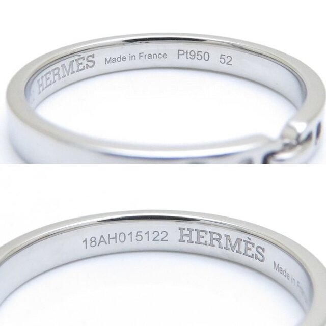 【本物保証】 HERMES エルメス - Hermes エヴァーシェーヌダンクル 198890【中古】【BJ】 / Pt950プラチナ ダイヤモンド 11.5号 #52 指輪 リング PM リング(指輪) 9