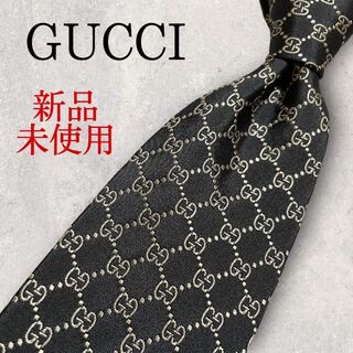 グッチ(Gucci)の新品未使用 GUCCI グッチ GG柄 ネクタイ ブラック 黒 総柄 シルク(ネクタイ)