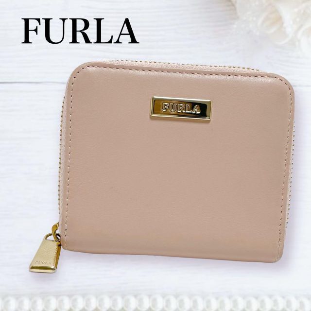 FURLA フルラ 二つ折り財布 ピンクパープル サイフ 可愛 美品 ファスナー