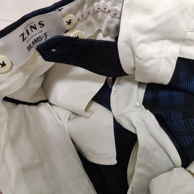 BERNARD ZINS ベルナール ザンス ×BEAMS f チェックパンツ - スラックス