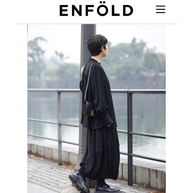 ENFOLD(エンフォルド)の2022SS ENFOLD ミリオーネ ゴムコクーンSKIRT レディースのスカート(ロングスカート)の商品写真