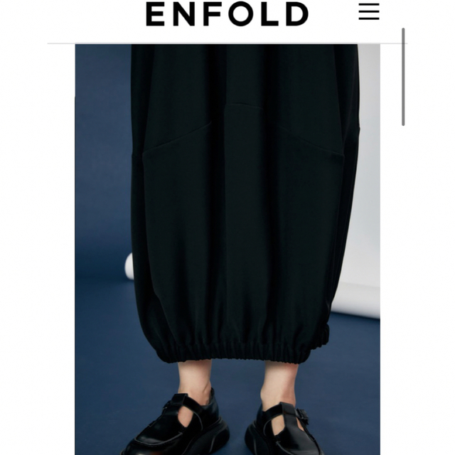 ENFOLD(エンフォルド)の2022SS ENFOLD ミリオーネ ゴムコクーンSKIRT レディースのスカート(ロングスカート)の商品写真