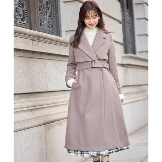 トッコクローゼット(TOCCO closet)のベルト付きヨークデザインロングコート(ロングコート)