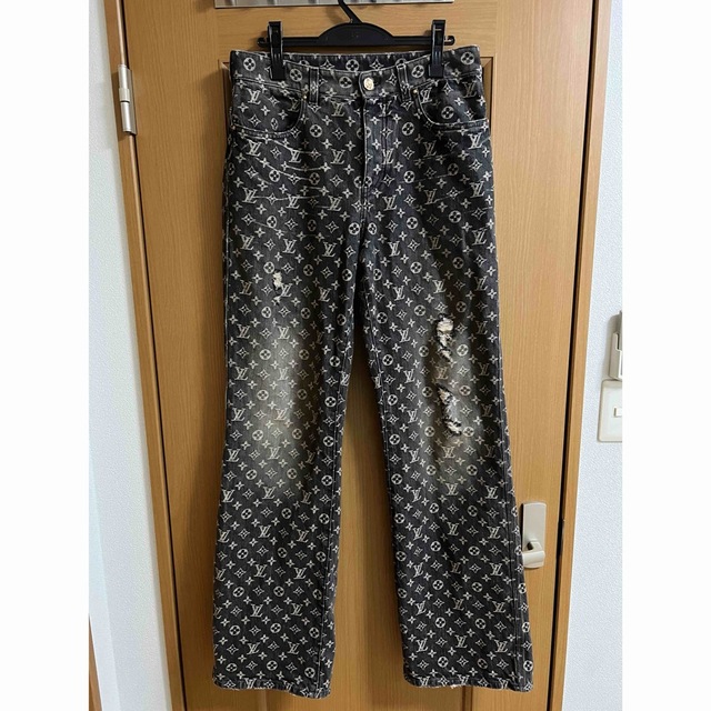 LOUIS VUITTON 1A9GFA MONOGRAM CRAZY DENIM TROUSERS SIZE: 34