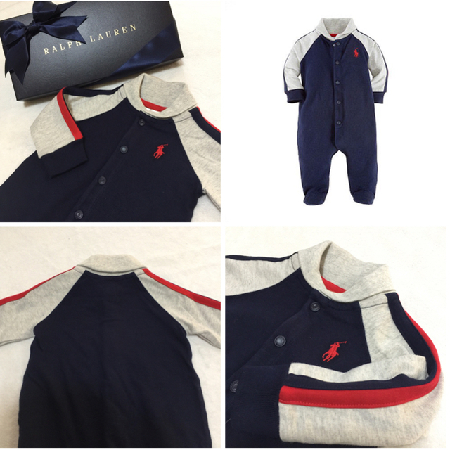 Ralph Lauren(ラルフローレン)の☆えりち様 専用☆新春特価☆新品✨足付き カバーオール 70 キッズ/ベビー/マタニティのベビー服(~85cm)(カバーオール)の商品写真