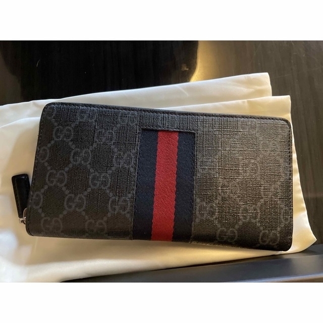 Gucci - グッチ 長財布 GGスプリーム ラウンドファスナーウォレット