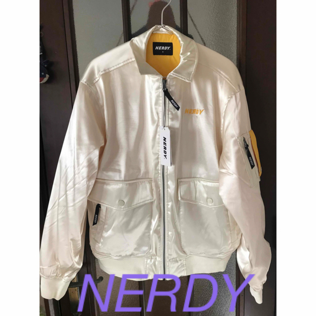 NERDY アビエータージャケット　クリームメンズ