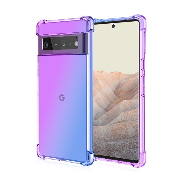 google PIXEL7グラデーションクリアケースTPU耐衝撃/頑丈丈夫頑強 スマホ/家電/カメラのスマホアクセサリー(Androidケース)の商品写真