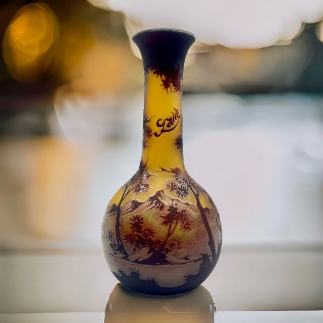 ◆証明書付◆エミールガレ　Emile Galle　花瓶 カメオ彫り　高さ24cm