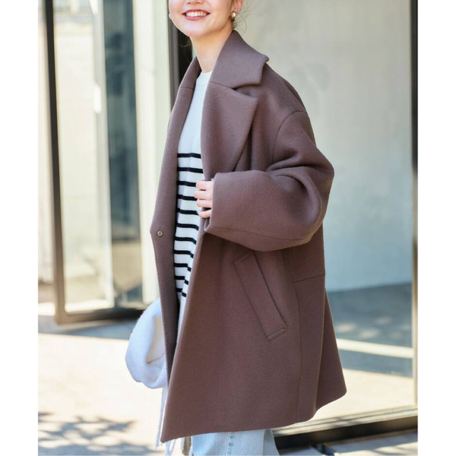 IENA ウールコクーンショートコート 65%OFF【送料無料】 21420円