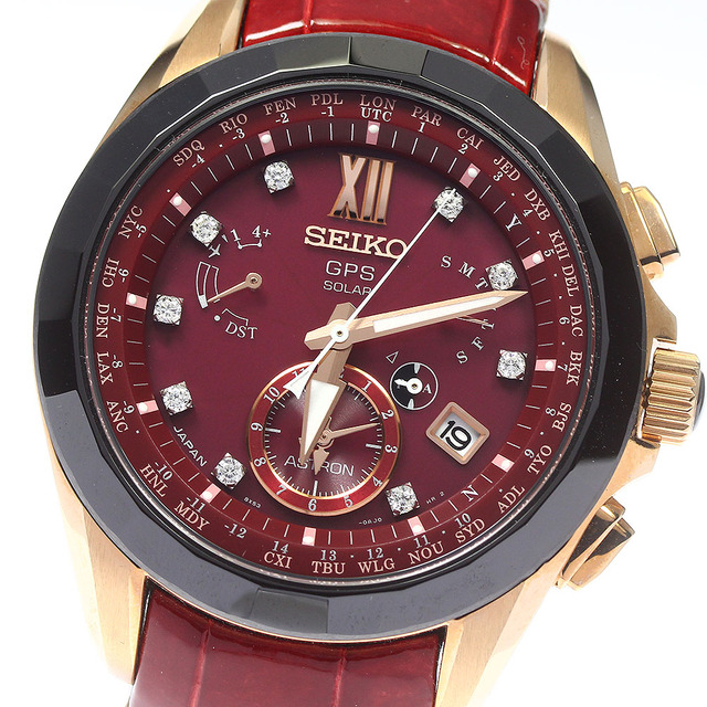 【セール】 SEIKO - ☆美品 ★箱・保証書付き【SEIKO】セイコー アストロン 9Pダイヤ 500本限定 GPS SBXB080/8X53-0AM0-2 ソーラー電波 メンズ_734838 腕時計(アナログ)
