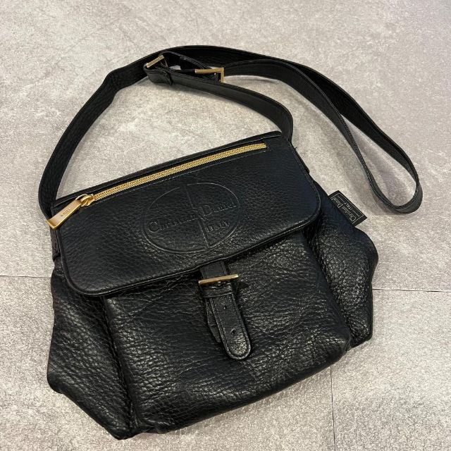 ✨買い販売店✨ Christian Daniel ショルダーバッグ シボ革 ブラック