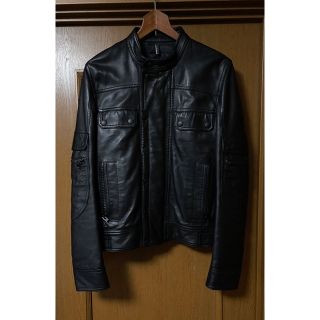 ディオールオム(DIOR HOMME)のDIOR HOMME 07AW エディ期レザーライダースジャケット 46(レザージャケット)