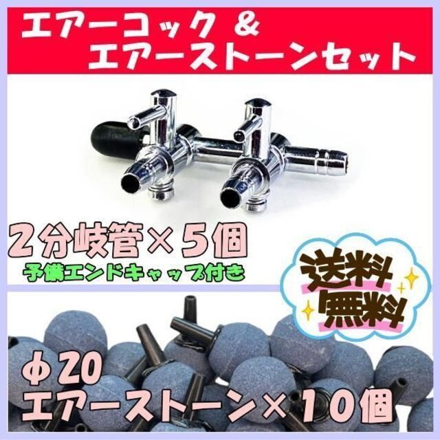 φ20 エアーストーン × 20個 - 魚用品