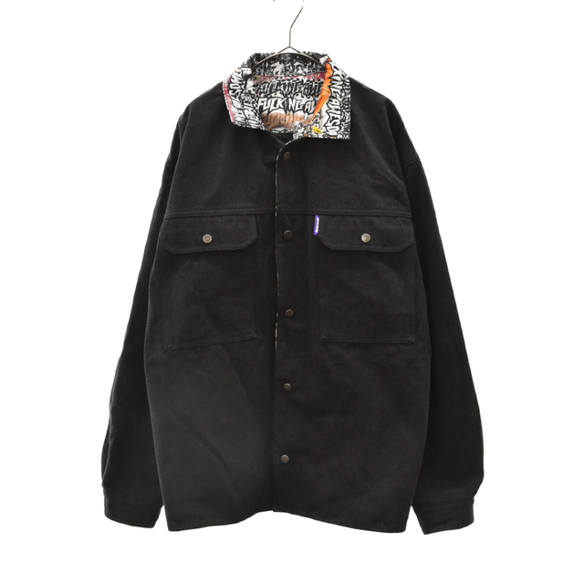 FUCKING AWESOME ファッキンオーサム Reversible Chore Jacket リバーシブル チョアジャケット デニムジャケット ブラック/マルチ メンズのジャケット/アウター(Gジャン/デニムジャケット)の商品写真