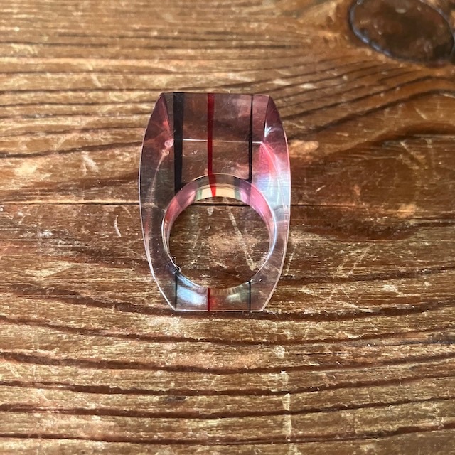 ヴィンテージ 1966年 アクリル リング レトロ 指輪
