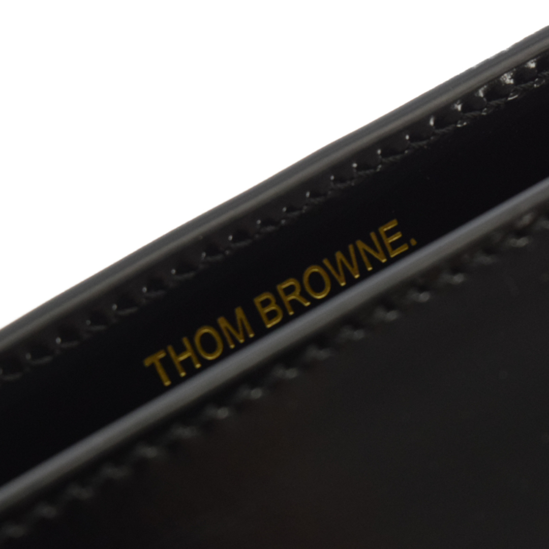 THOM BROWNE トムブラウン 3 ストラップ レザー ショルダー バッグ ブラック