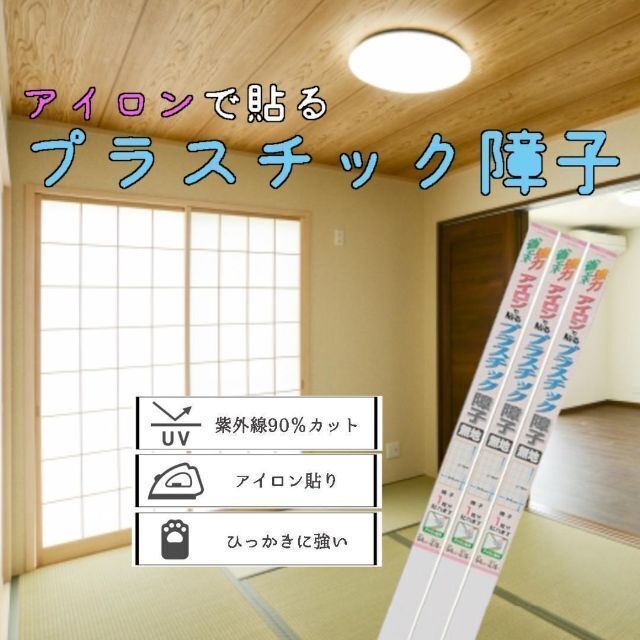 最新アイテム カセン和紙工業アイロンで貼るプラスチック障子紙 ９４ＣＭＸ２．１５Ｍ 雲竜 ＰＡ０２