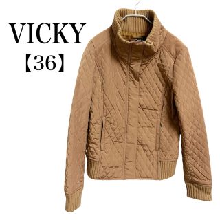 ビッキー(VICKY)の【美品】VICKY キルティング　中綿ダウンジャケット　ブルゾン　ブラウン　茶色(ブルゾン)