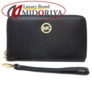 マイケルコース(Michael Kors)のMichael Kors マイケルコース ラウンドファスナー 35H5GFTE3L 長財布 レザー ブラック/080182【中古】(財布)