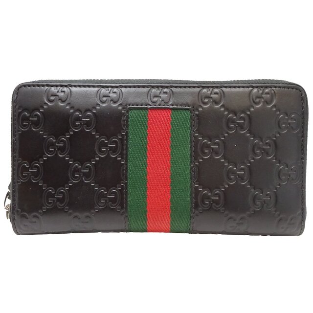 贈り物 - Gucci グッチ 080909【中古】 / ブラック レザー 長財布