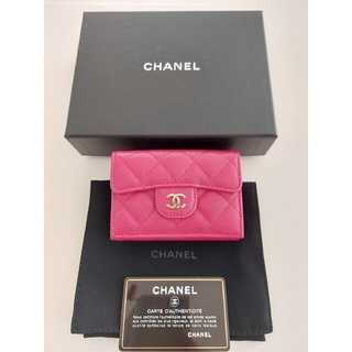 シャネル(CHANEL)のCHANEL　財布　三つ折りコンパクト財布　キャビアスキン　正規品　未使用品(財布)