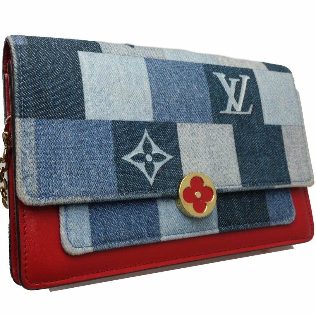 LOUIS VUITTON(ルイヴィトン)のルイヴィトン LOUIS VUITTON ポルトフォイユ フロールチェーン M69036 ウォレットチェーン モノグラム・デニム ブルー ルージュ/081829【中古】 メンズのファッション小物(ウォレットチェーン)の商品写真