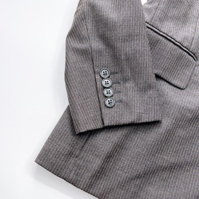 【高級 光沢】Zegna ゼニア セットアップ スーツ ストライプ 茶