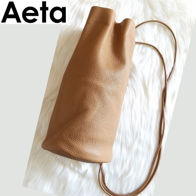 アエタ✰Aeta✰レザーショルダーバッグ✰巾着タイプ✰BONSACユニセックス