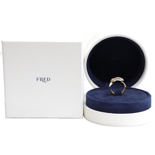 FRED(フレッド)の（新品仕上げ済）フレッド FRED フォース10 ダイヤ リング ラージ K18 YG × ダイヤ 約0.49ct 4B0351 指輪 ＃55 約14.5号 保証書 8726 レディースのアクセサリー(リング(指輪))の商品写真