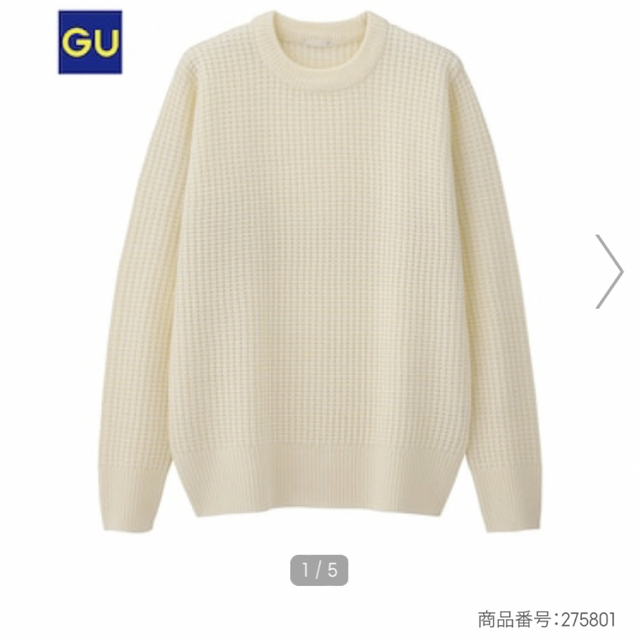 GU(ジーユー)のGU ワッフル クルーネック セーター メンズのトップス(ニット/セーター)の商品写真
