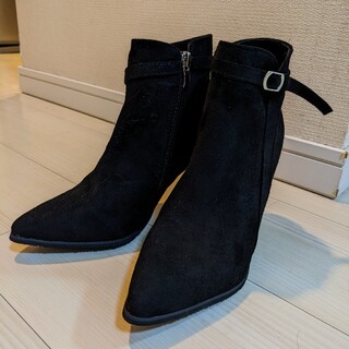 新品未使用 ショートブーツ 黒 ブラック 小さいサイズ 34(ブーツ)