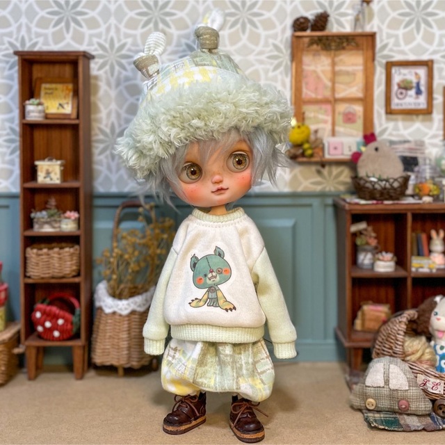 最安 オリジナルプリント服*つぎはぎクマちゃん 人形 - ourmims.org