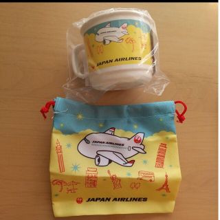 JAL プラスチックコップ 、袋 セット(マグカップ)