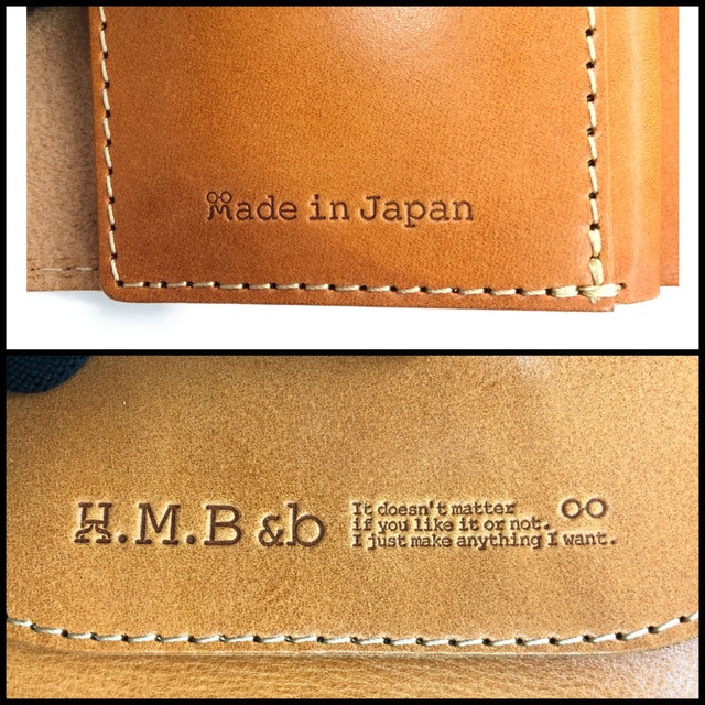 〇〇h.m.b&b フラップ ウォレット ミドル 財布 ブラウン