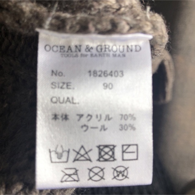 OCEAN&GROUND(オーシャンアンドグラウンド)のオーシャン&グラウンド　ケーブルニット90 キッズ/ベビー/マタニティのキッズ服女の子用(90cm~)(ニット)の商品写真