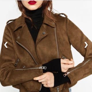 ザラ(ZARA)のセール！新品未使用 zara2017aw フェイクスエードジャケット ライダース(ライダースジャケット)