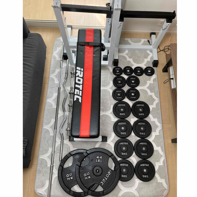 iROTEC/ベンチプレスセット/総重量約110kg iROTEC/ベンチプレスセット/総重量約110kg