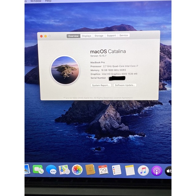 MacBook Pro 15inch i7 16GB 768GBSSD 2012