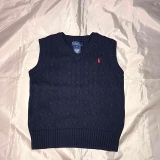 ポロラルフローレン(POLO RALPH LAUREN)のポロ　ラルフローレン　ニットベスト　ネイビー　サイズ６　約120(その他)